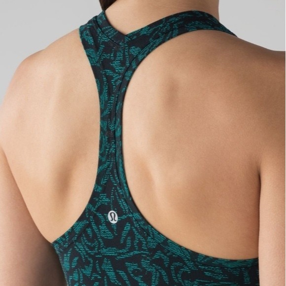 Lululemon Cool Racerback II tank top in Thrive Viridian green black - Picture 9 of 10